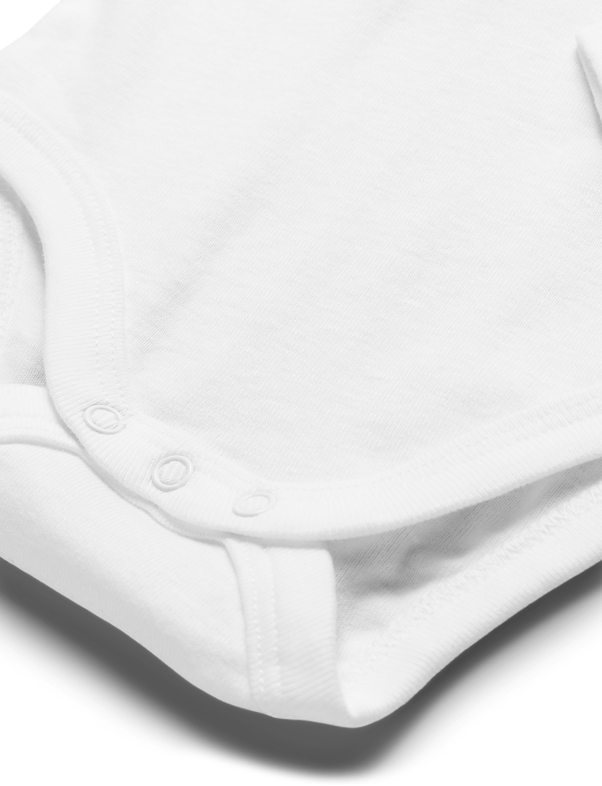 Alan Walker Future Walker Baby Body close-up of the white popper fastening at the padded leg opening