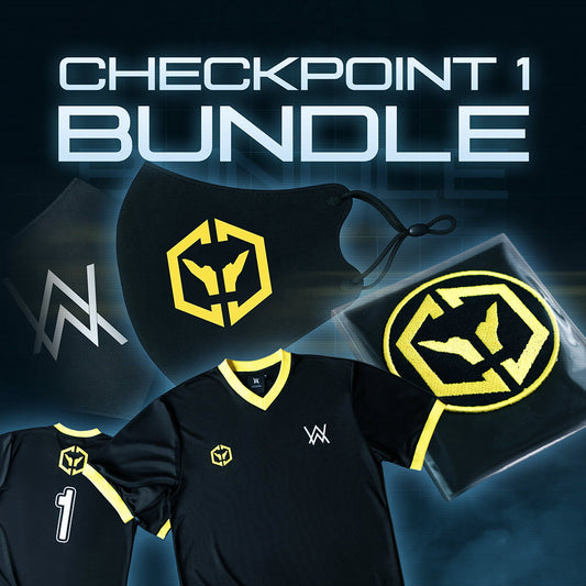 Alan Walker CheckPoint One Tribe Bundle promo art showing the jersey, face mask and patch together